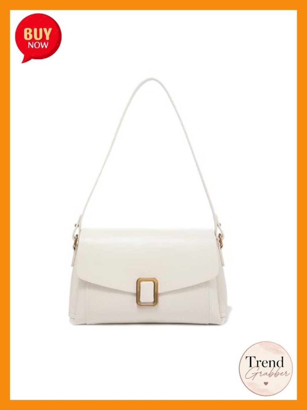 Genuine Leather Crossbody Bag Cowhide Shoulder Purse Flap Clasp Gold Hardware